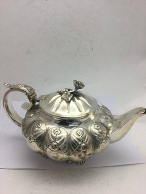 Lot 2215 - A George III or George IV Silver Teapot