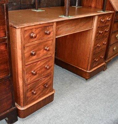 Lot 1431 - A Leather Inset Kneehole Desk, formerly on...