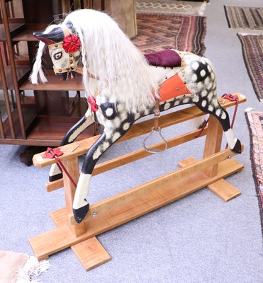 Lot 1430 - Collinson Rocking Horse, dapple grey on...