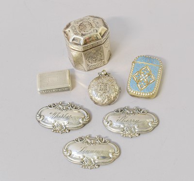 Lot 112 - A Collection of Assorted Silver Boxes,...