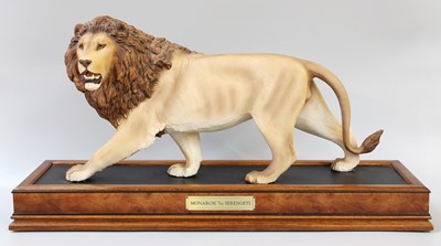 Lot 127 - A Franklin Mint Model of a Lion "Monarch of...