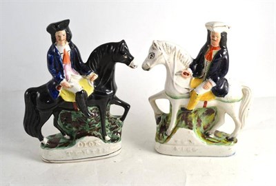Lot 19 - A pair of Victorian Staffordshire figures ";Dick Turpin"; and ";Tom King"