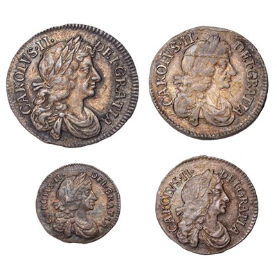 Lot 199 - Charles II, Maundy Set 1679, 4 coins...