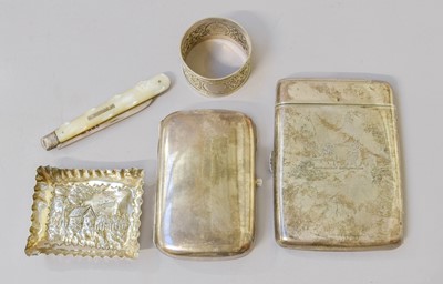 Lot 119 - A Collection of Assorted Silver, comprising a...