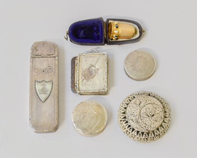 Lot 113 - A Collection of Assorted Silver Boxes,...