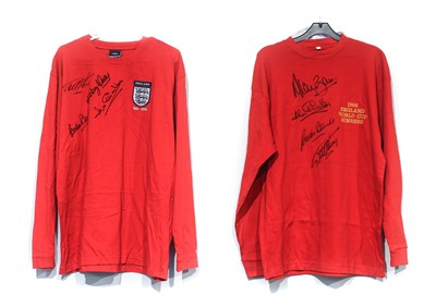 Lot 4031 - England 1966 World Cup Autographed Replica Shirts