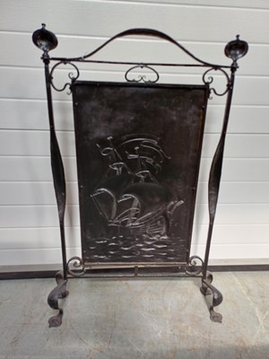 Lot 159 - An Arts & Crafts Wrought Iron and Copper...
