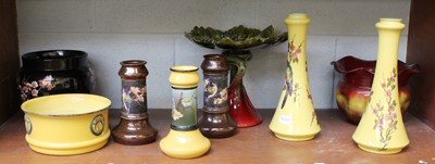 Lot 183 - A Collection of Bretby, including five Vases,...