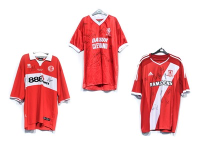 Lot 4053 - Middlesbrough Three Signed Football Shirts