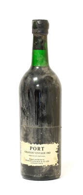 Lot 3129 - Graham 1963 Vintage Port (one bottle)