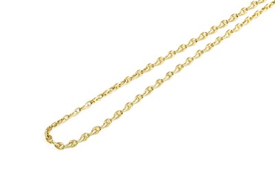 Lot 592 - A 9 Carat Gold Fancy Link Necklace, length 50.8cm