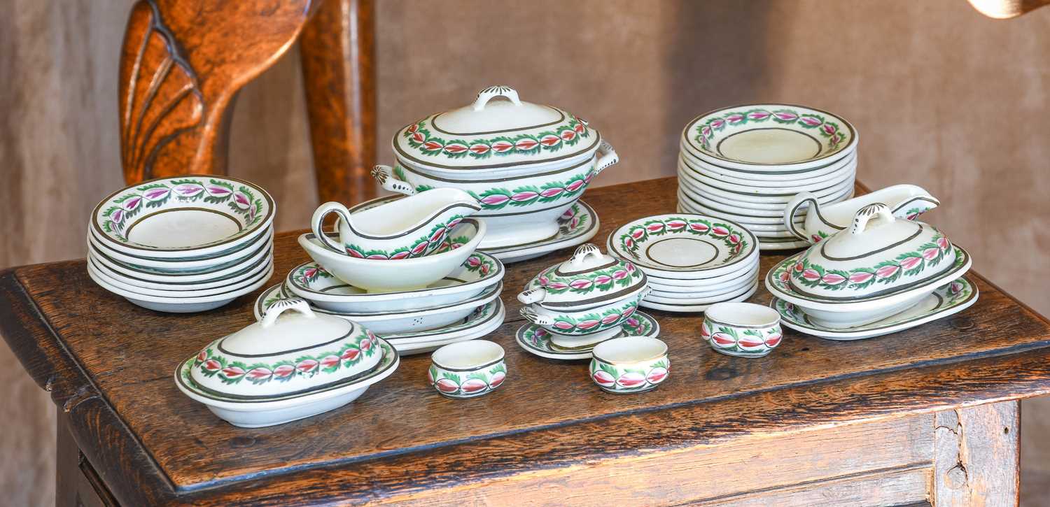 Lot 100 - A Child's Creamware Dinner Service, circa 1810,...