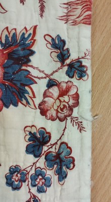 Lot 2083 - 19th Century Floral Strippy Quilt, comprising...