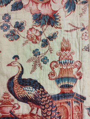 Lot 2083 - 19th Century Floral Strippy Quilt, comprising...