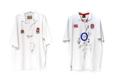 Lot 3058 - Rugby Union Autographed Shirts