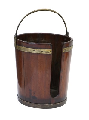 Lot 281 - A George III Mahogany Plate Bucket, late 18th...