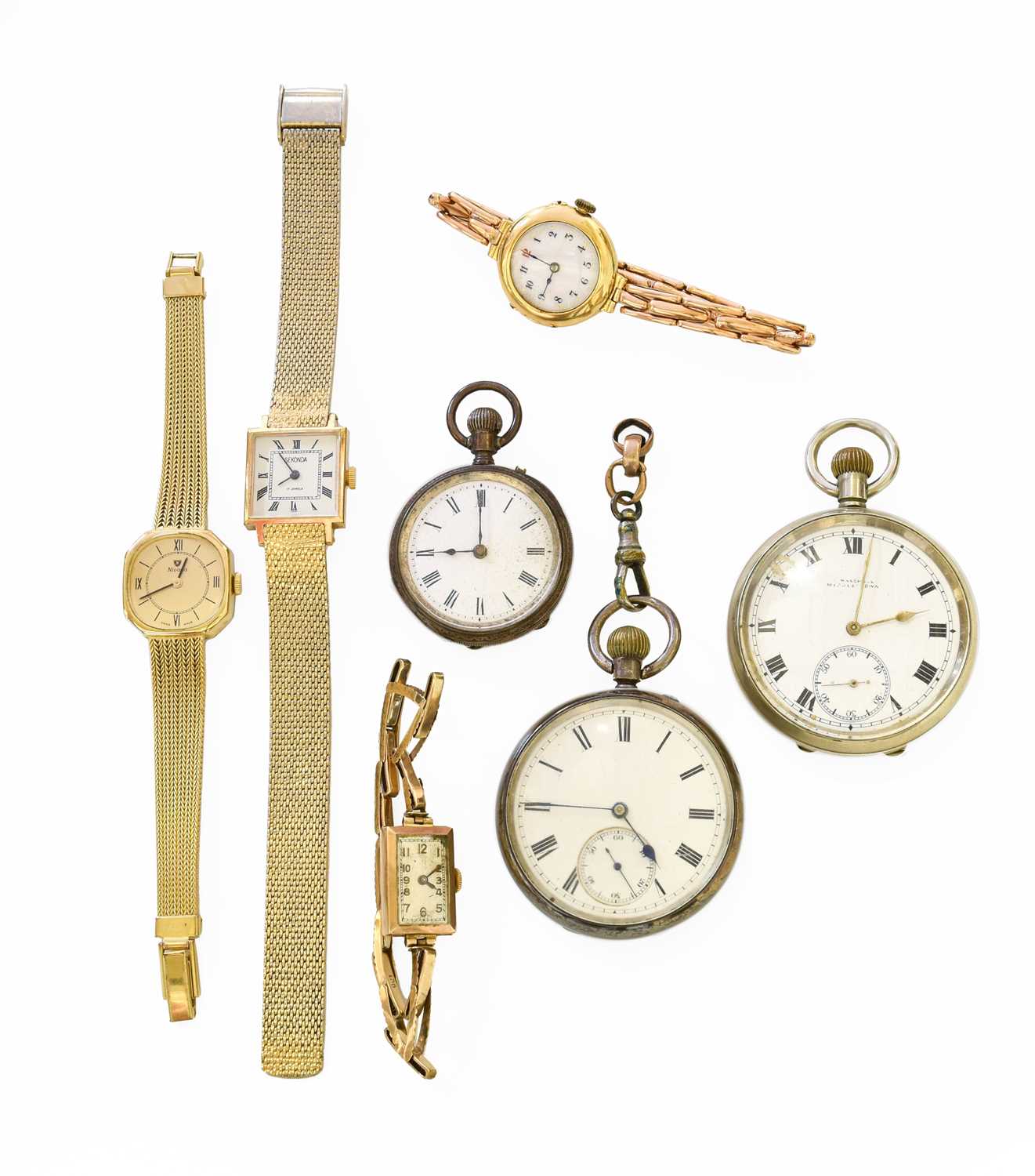 Lot 57 - A Lady's 18 carat Gold Enamel Dial Wristwatch,...