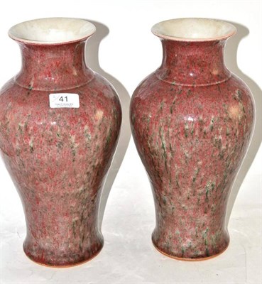 Lot 41 - Pair of Chinese multi-glazed vases, 33cm high