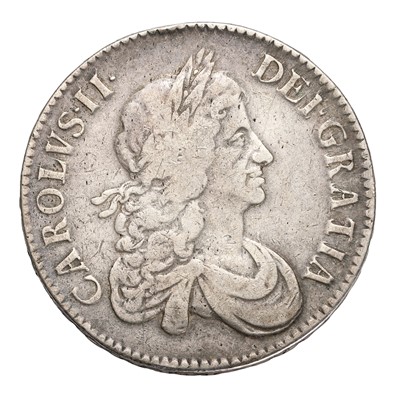 Lot 51 - Charles II, Crown 1671, V.TERTIO, second bust...