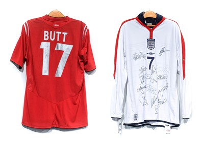 Lot 4037 - England Two Signed Shirts