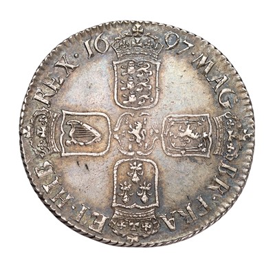 Lot 60 - William III, Shilling 1697, third bust,...