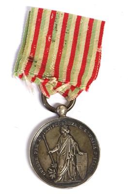 Lot 4 - Militaria, comprising a silver Medal for the...