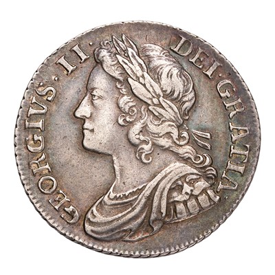 Lot 68 - George II, Shilling 1739, roses in angles...