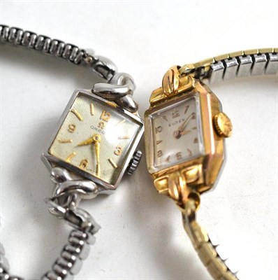 Lot 45 - An lady's Omega watch and another, cased (2)