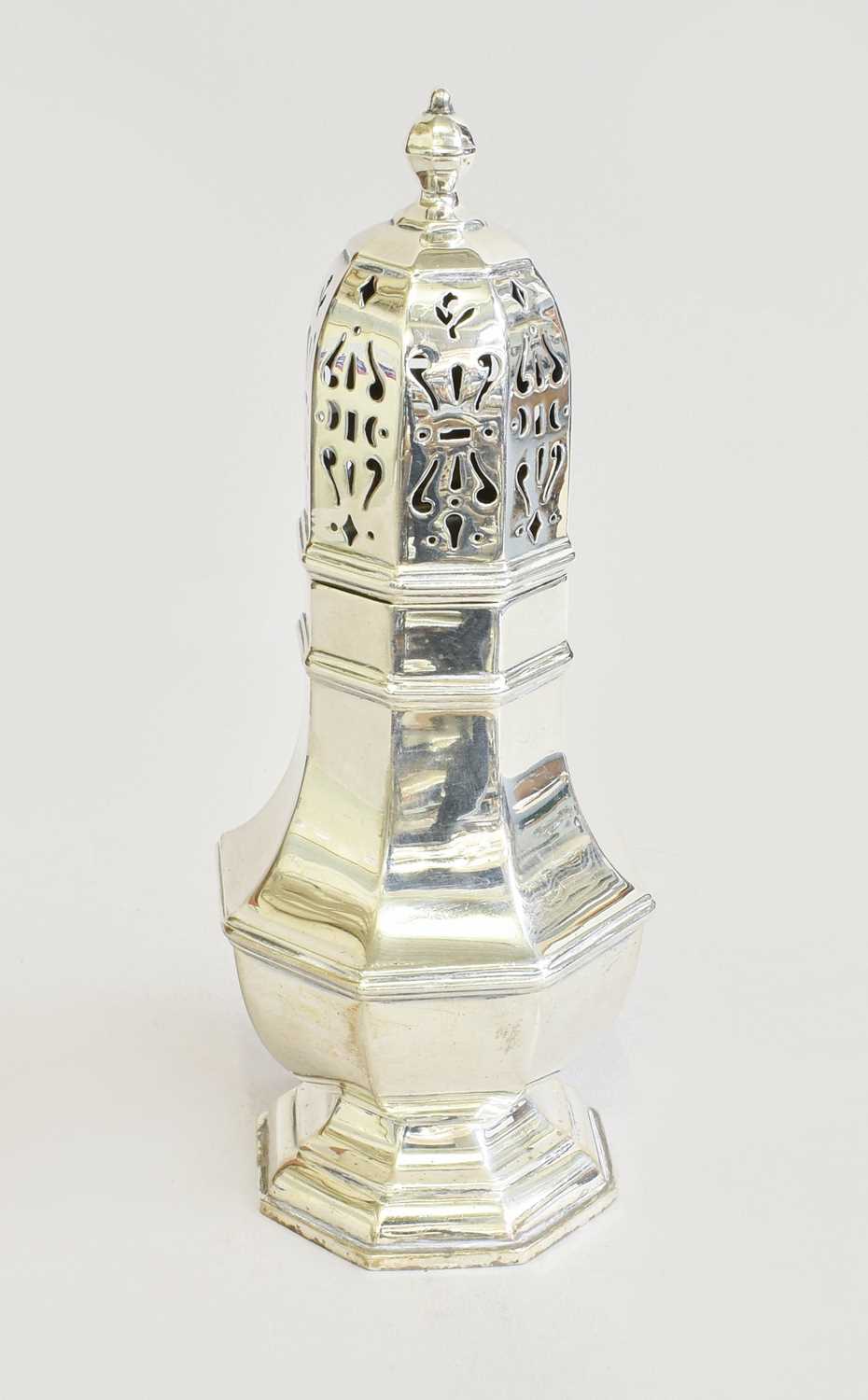 Lot 10 - A George V Silver Caster, by Mappin and Webb,...