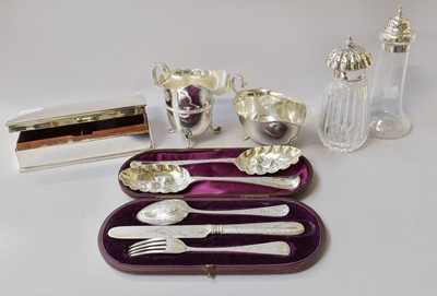 Lot 62 - A Collection of Assorted Silver, comprising...