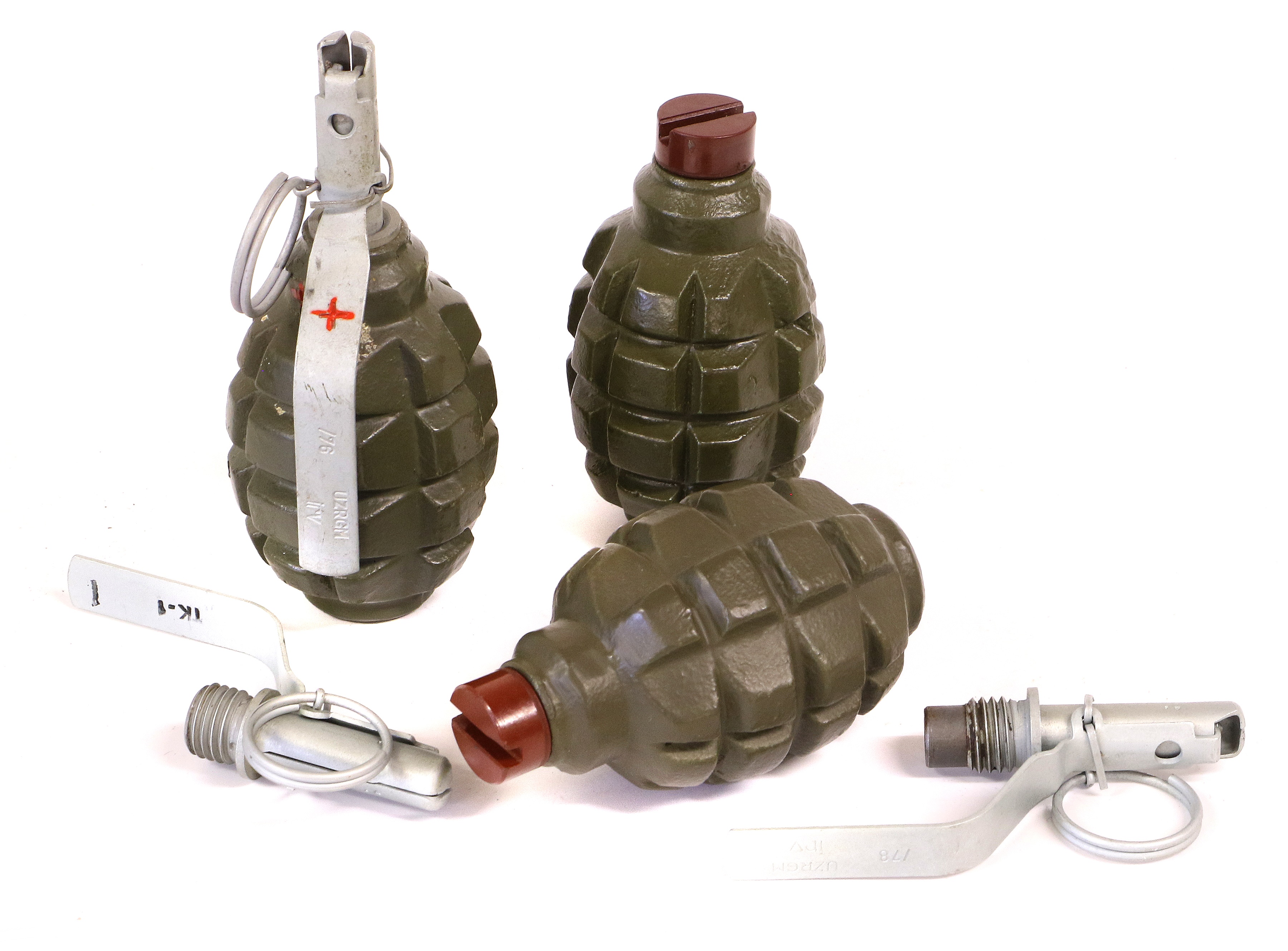 爆売り！ Lot Grenades, Frag F1 Czechoslovakian Inert Three - 111 絵画