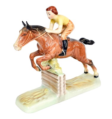 Lot 2171 - Beswick Girl on Jumping Horse, model No. 939,...