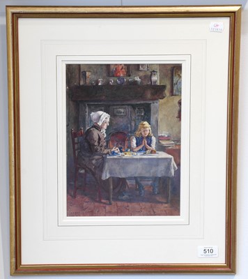 Lot 510 - Albert George Stevens (1863-1925) Saying Grace...