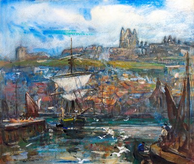 Lot 1037 - Rowland Henry Hill (1873-1952) View of Whitby...