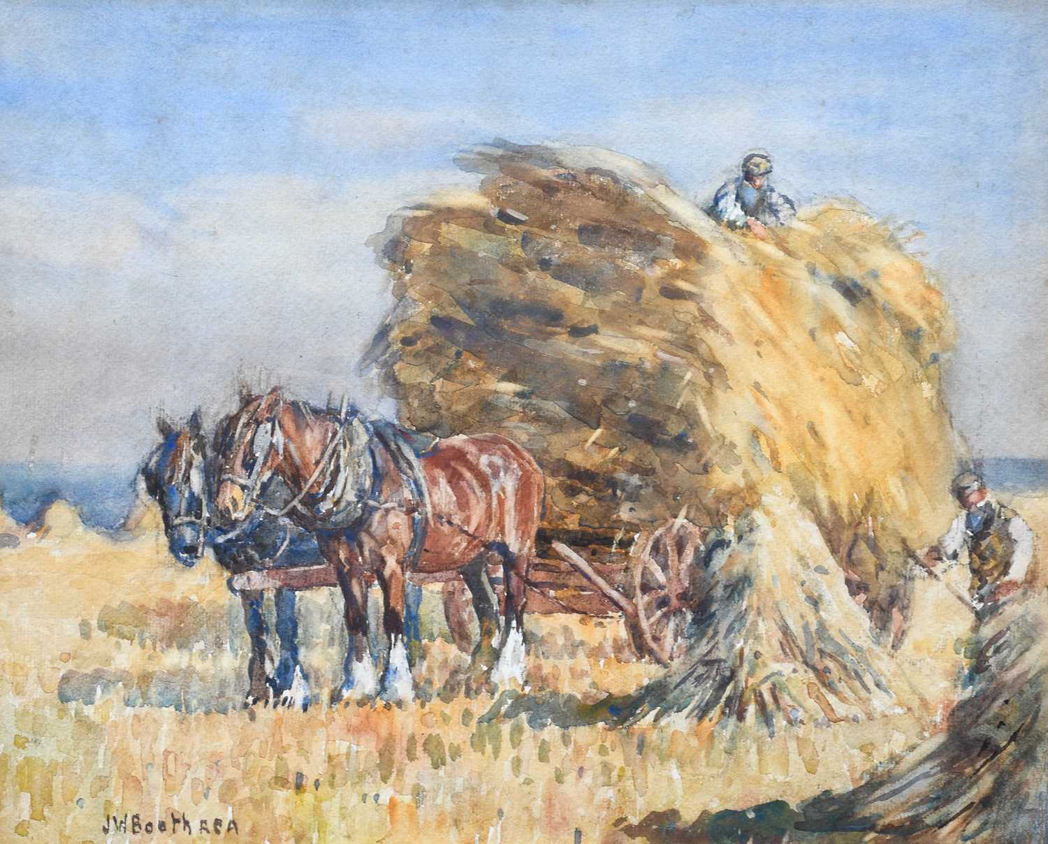 Lot 611 - James William Booth (1867-1953) Hay Wagon...