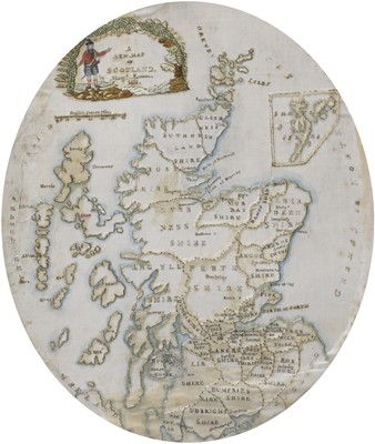 Lot 1146 - A framed silkwork picture of The New Map of...