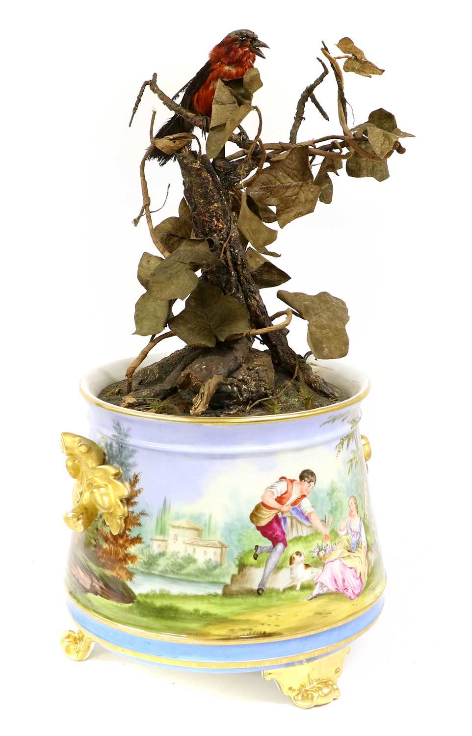 Lot 421 - A French Singing Bird Automata Jardiniere,