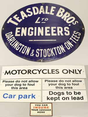 Lot 4192 - Teasdale Bros Ltd Engineers Enamel Sign