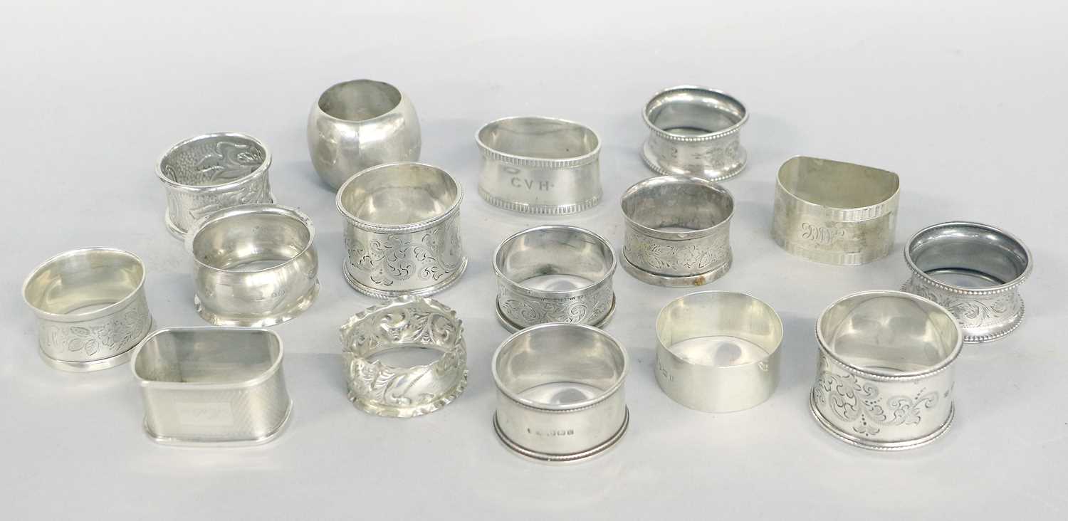 Lot 53 - A Collection of Sixteen Various Silver...