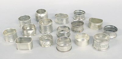 Lot 53 - A Collection of Sixteen Various Silver...