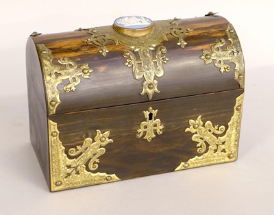 Lot 330 - A Victorian Coromandel Dome Top Stationery Box,...