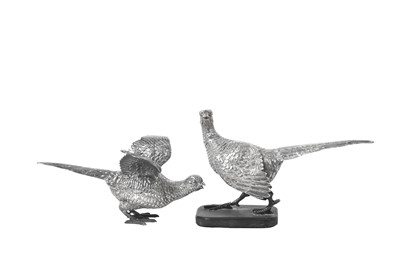 Lot 75 - A Pair of German Silver Model Pheasants