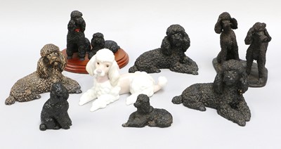 Lot 339 - Ann Bushell Bronze of Two Poodles, signed, a...