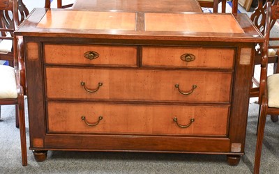 Lot 1274 - An 'And So To Bed' French Style Cherry Wood...