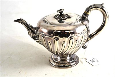 Lot 78 - A silver teapot, 1836