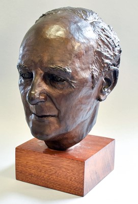 Lot 338 - A Bronze Bust of Gentleman, signed M.J....