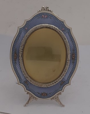 Lot 2262 - A Swiss Silver and Enamel Photograph-Frame