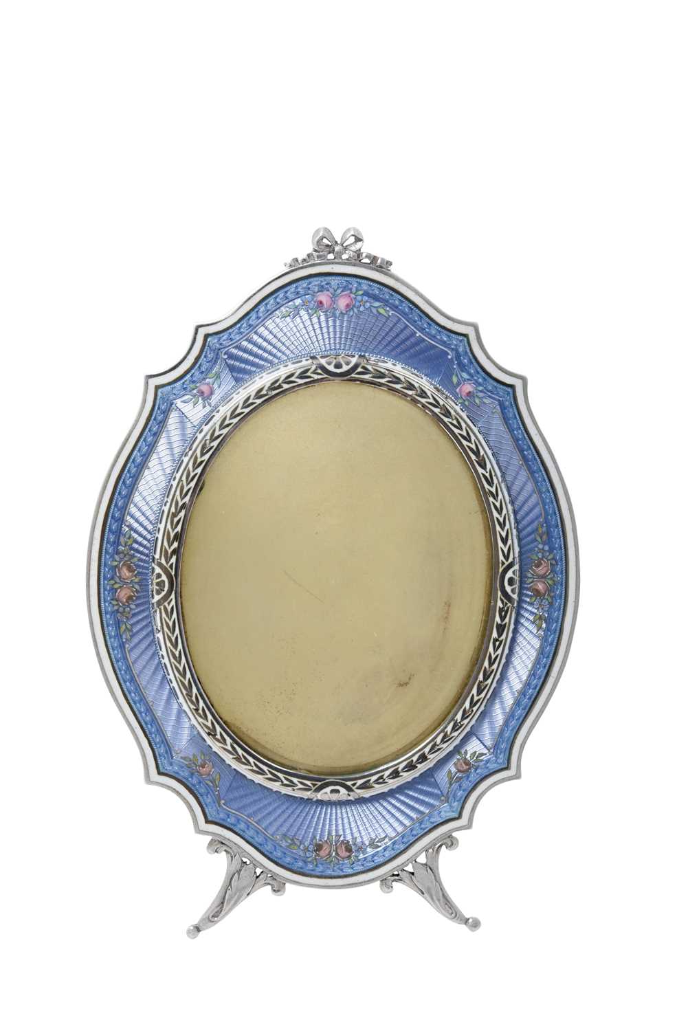 Lot 2262 - A Swiss Silver and Enamel Photograph-Frame