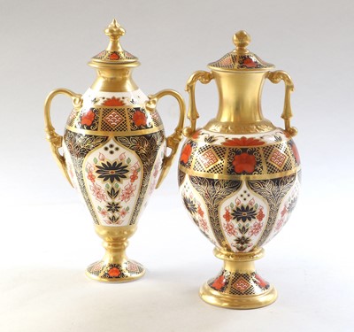 Lot 179 - Two Similar Royal Crown Derby Porcelain Twin...