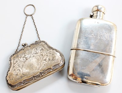 Lot 69 - An Edward VII Silver Spirit-Flask, by Walker...